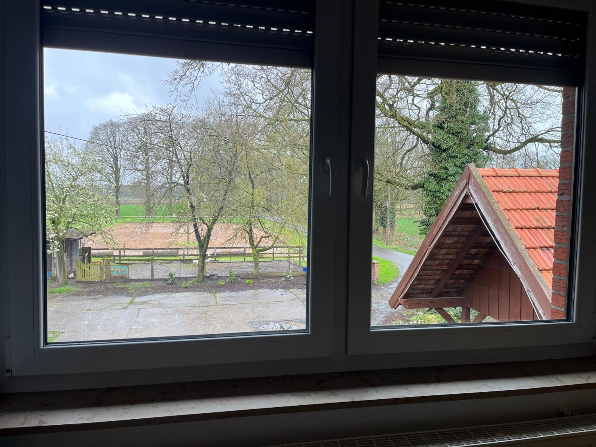 Wunderschoene Ferienwohnung Mit Balkon Auf Dem Bauernhof Greven Exterior foto