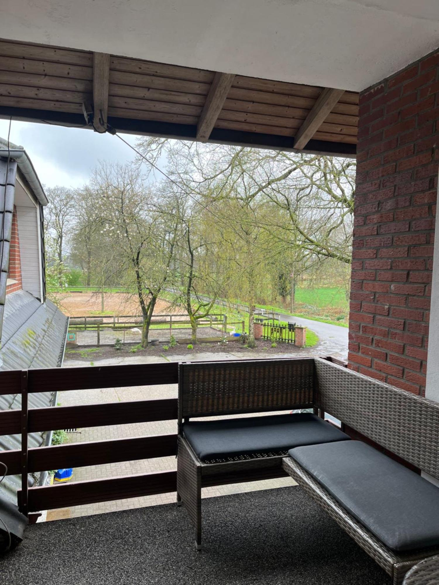 Wunderschoene Ferienwohnung Mit Balkon Auf Dem Bauernhof Greven Exterior foto
